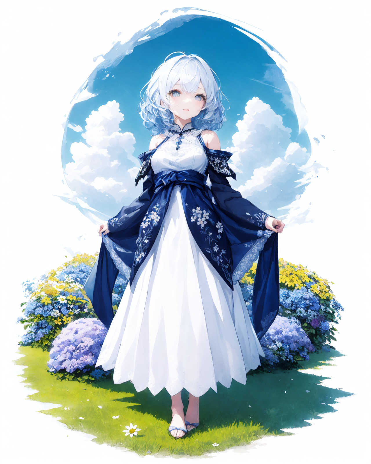 08852-1089321242-(white background_1.5), 1 girl, mid shot, full body,_solo, watercolor, delicate brushstrokes, blue color palette, floral ornamen.png